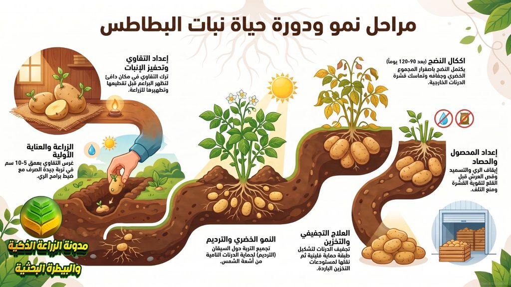 مراحل نمو البطاطا