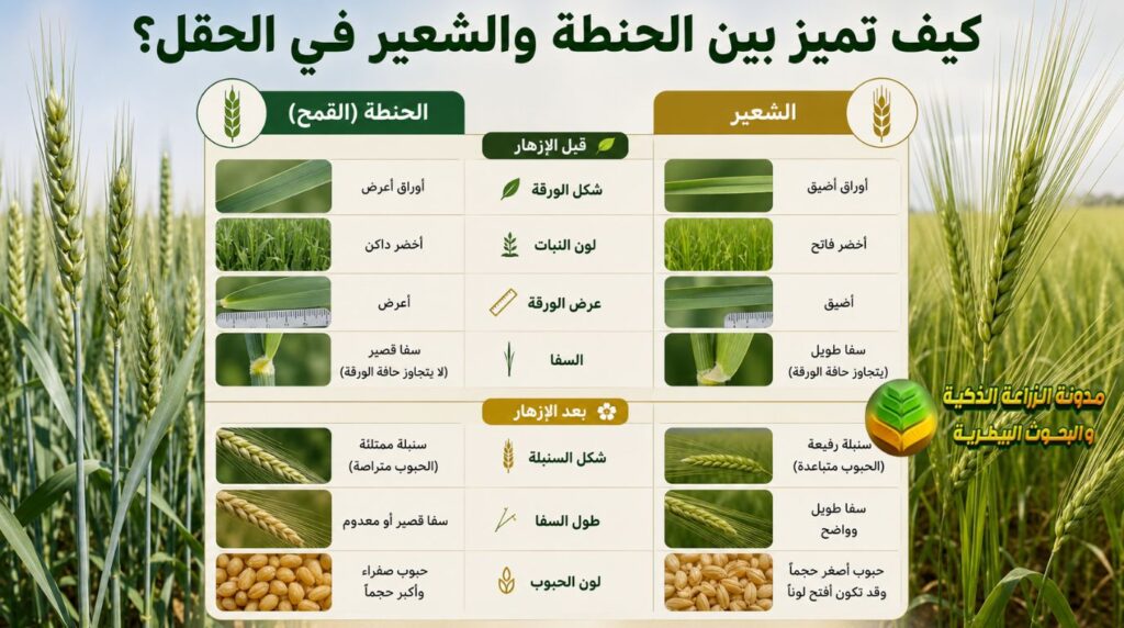 تميز بين الحنطة والشعير