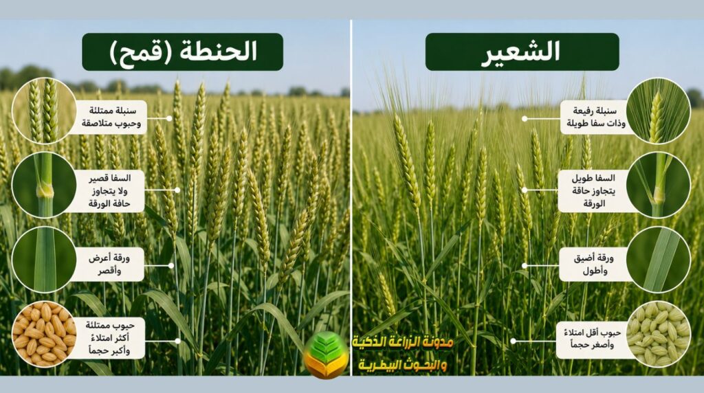 الفرق بين الحنطة والشعير