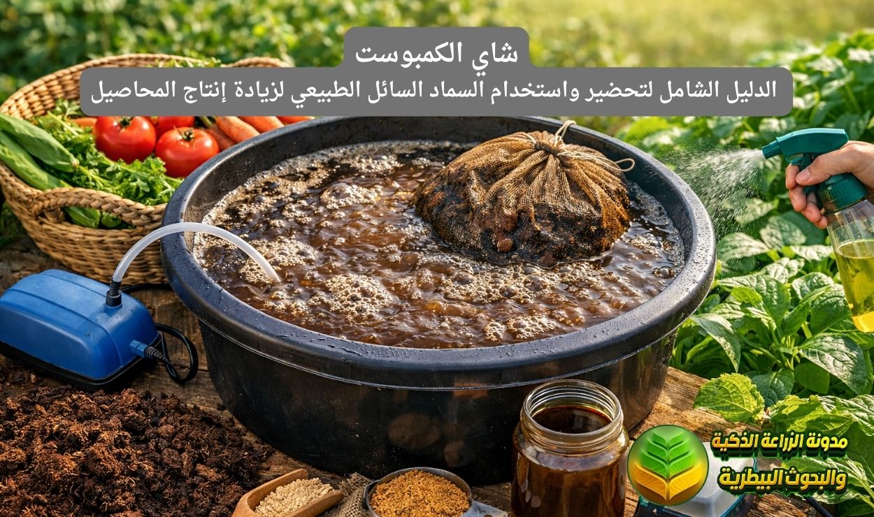 شاي الكمبوست: الدليل الشامل لتحضير واستخدام السماد السائل الطبيعي لزيادة إنتاج المحاصيل