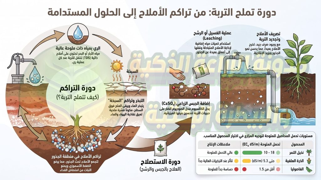 تراكم الأملاح في التربة
