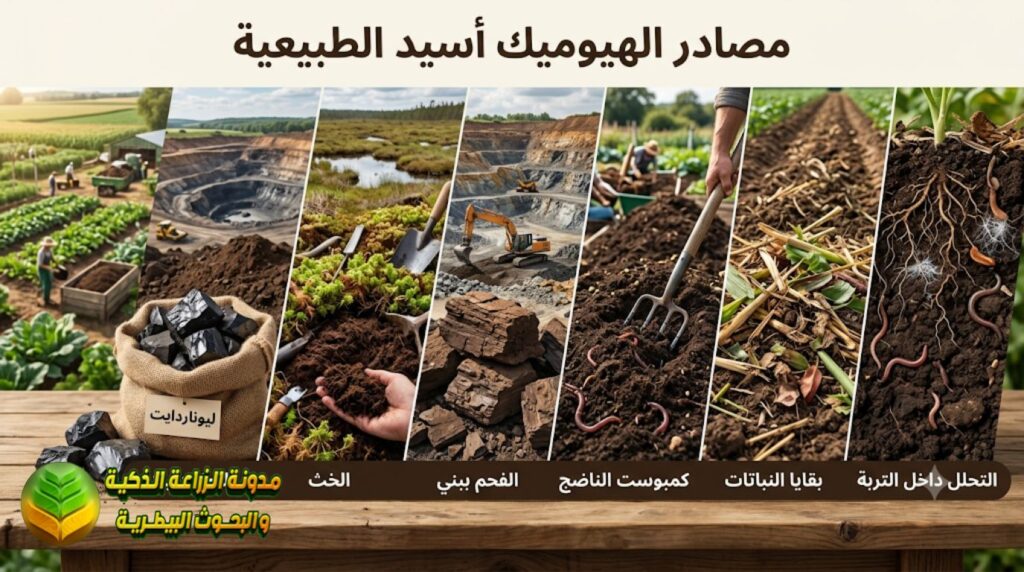 مصادر الهيوميك أسيد