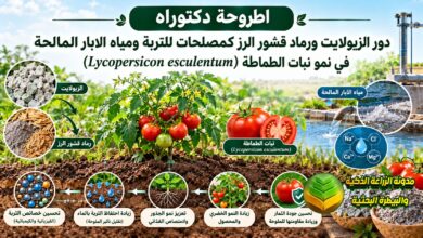 دور الزيولايت ورماد قشور الرز ومعالجة المياه المالحة: دراسة أكاديمية لزراعة الطماطم
