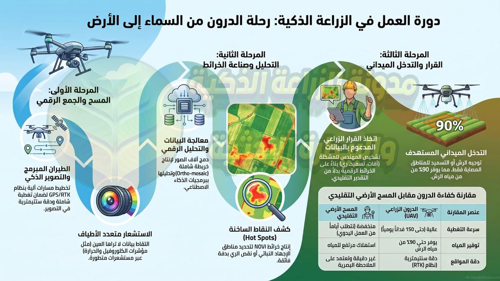 عمل الدرون الزراعي