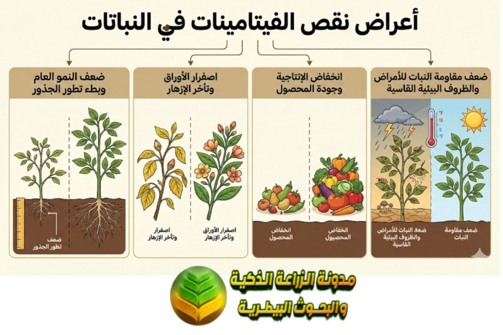 أعراض نقص الفيتامينات في النباتات