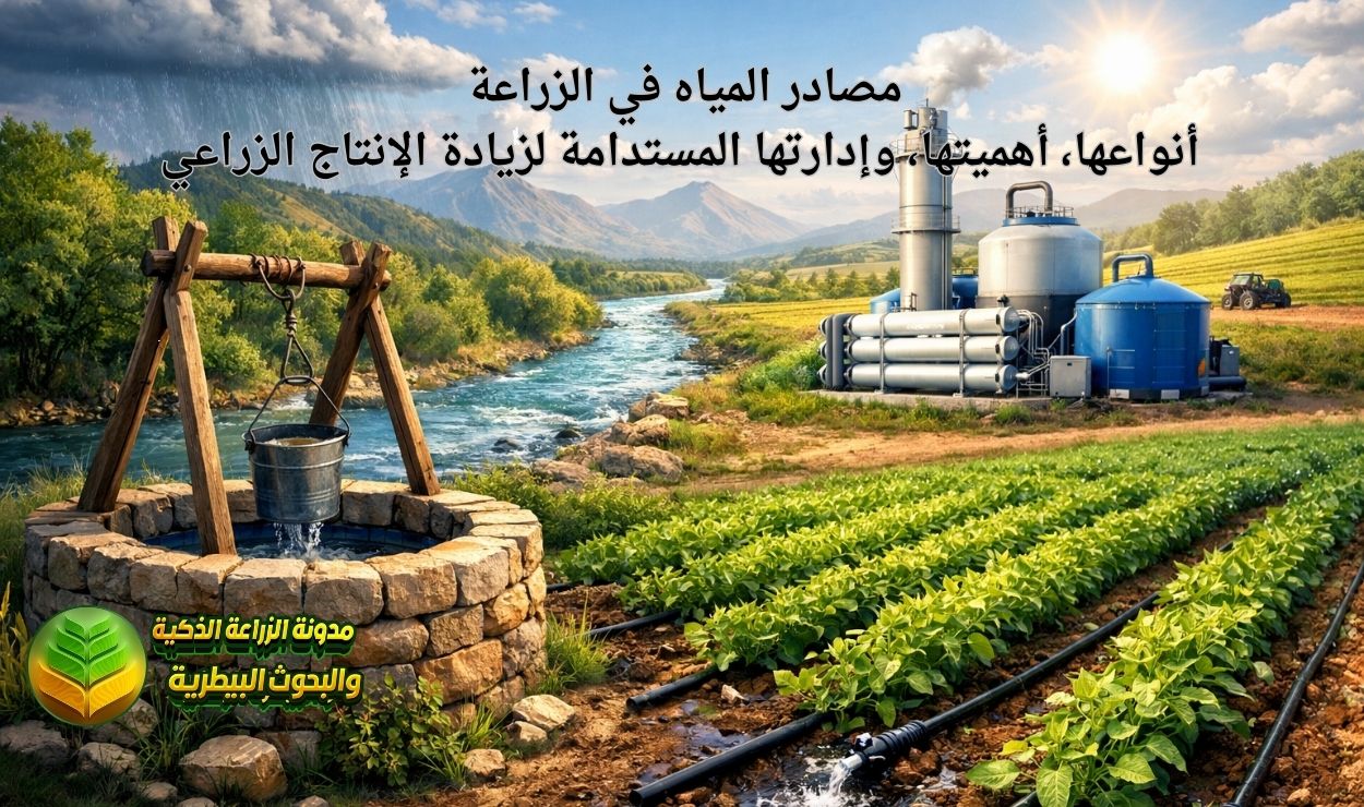 مصادر المياه في الزراعة: أنواعها، أهميتها، وإدارتها المستدامة لزيادة الإنتاج الزراعي
