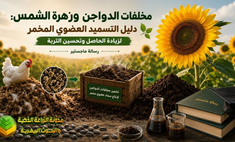 مخلفات الدواجن وزهرة الشمس: دليل التسميد العضوي المخمر لزيادة الحاصل وتحسين التربة