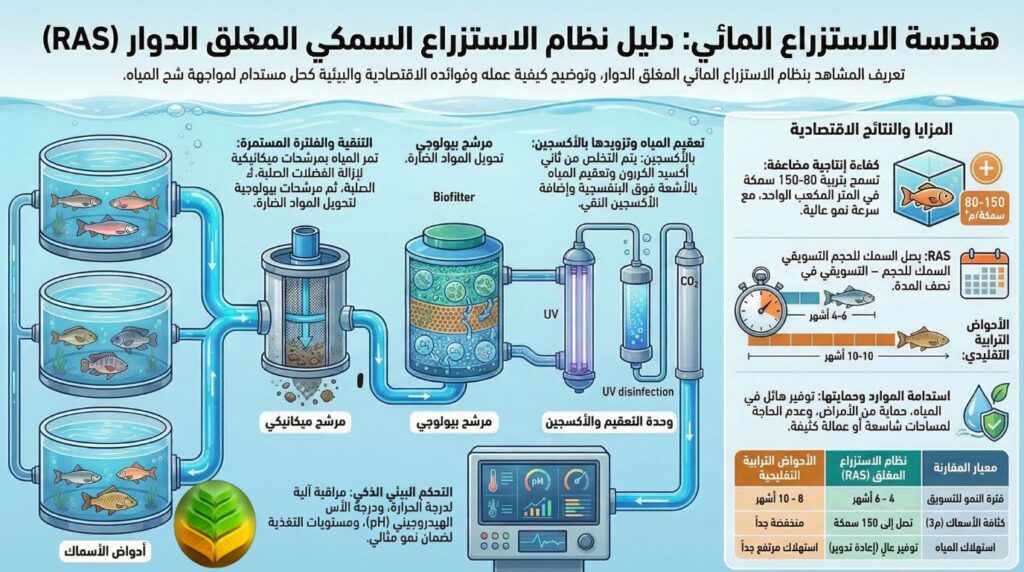 أنواع المزارع السمكية الرئيسية