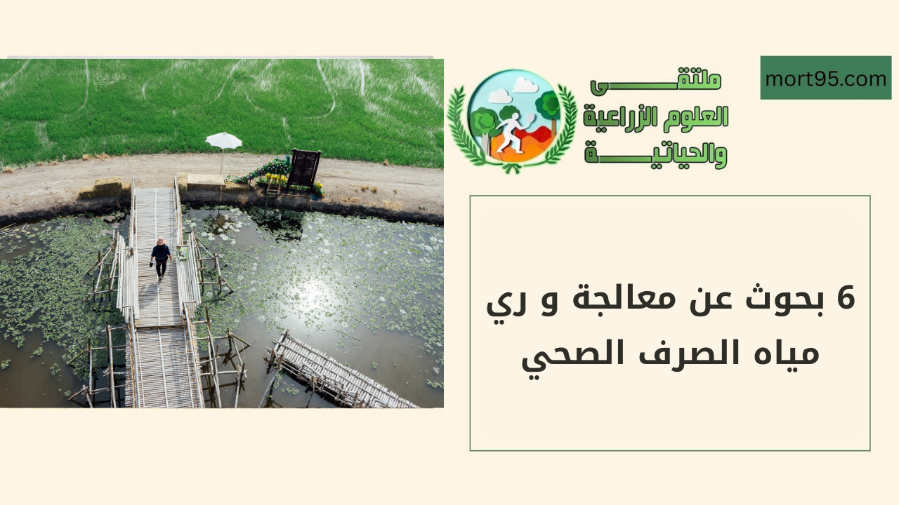 6 بحوث عن معالجة و ري مياه الصرف الصحي