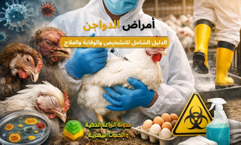 أمراض الدواجن: الدليل الشامل للتشخيص والوقاية والعلاج (مرجع المربي العربي 2026)