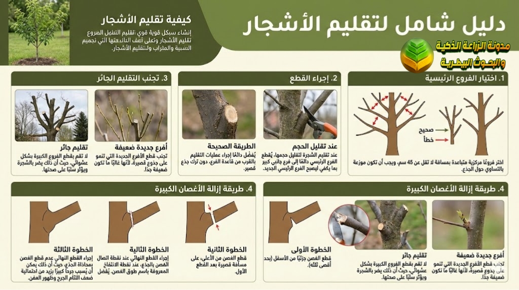 كيفية تقليم الأشجار