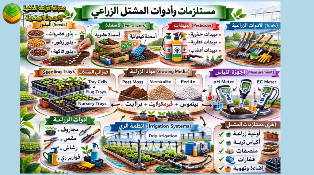 ادوات المشتل الزراعي