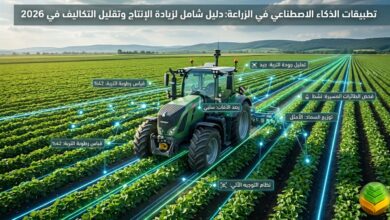 تطبيقات الذكاء الاصطناعي في الزراعة: دليل شامل لزيادة الإنتاج وتقليل التكاليف في 2026