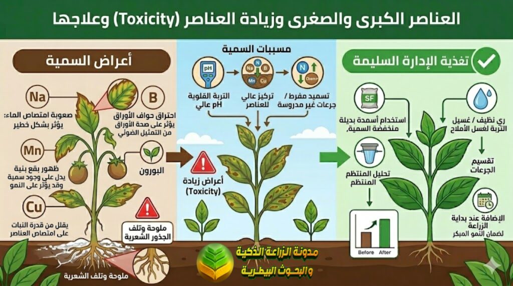أعراض زيادة العناصر (Toxicity)