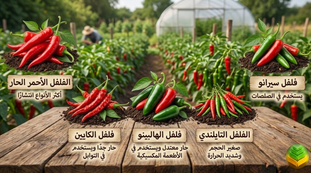 أهم أنواع الفلفل الحار