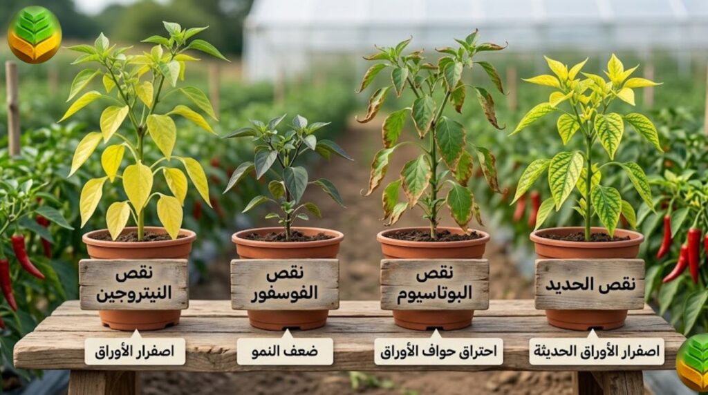 أعراض نقص العناصر الغذائية