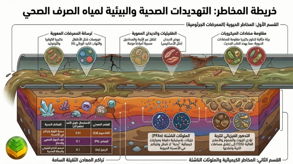 مخاطر استخدام مياه الصرف الصحي