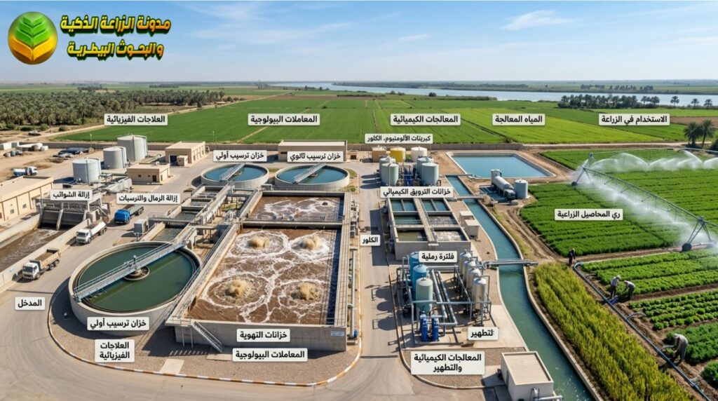 طرق معالجة مياه الصرف الصحي قبل استخدامها