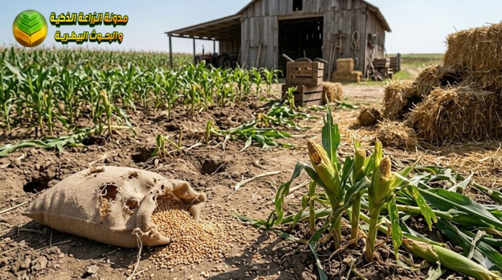 آثار أضرار القوارض على المحاصيل