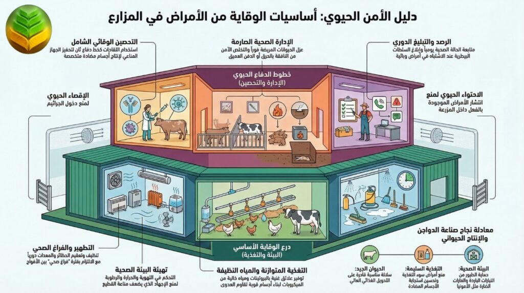 أساسيات الوقاية من الأمراض في المزارع