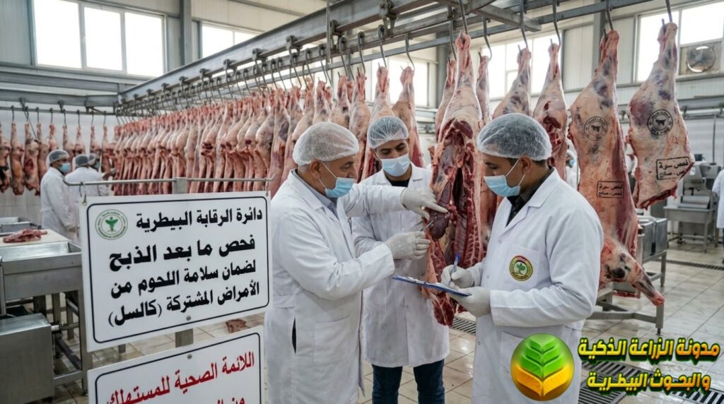 ذبائح داخل المسلخ تخضع للرقابة البيطرية