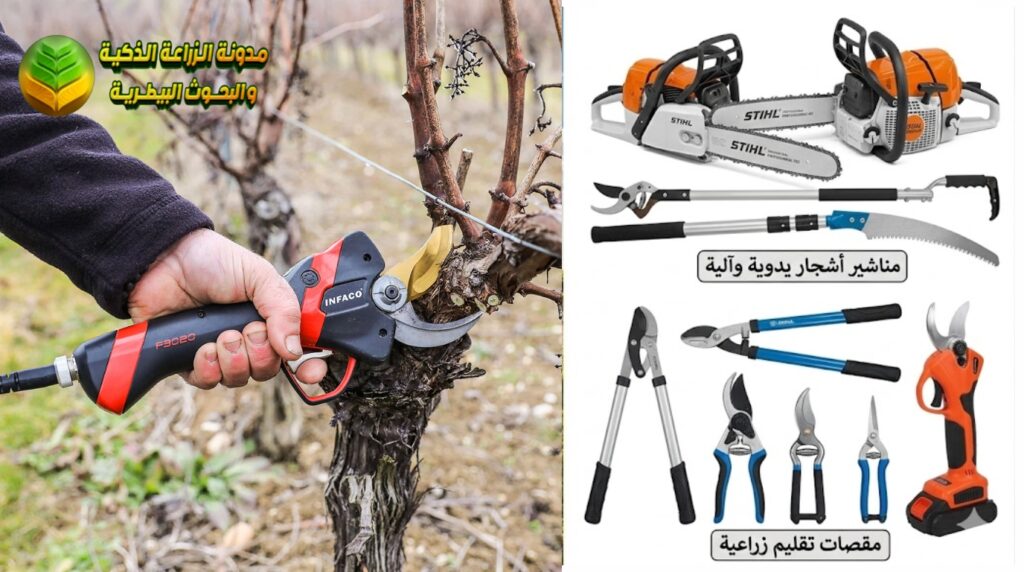 الآلات مناشير الأشجار ومقصات التقليم الزراعية