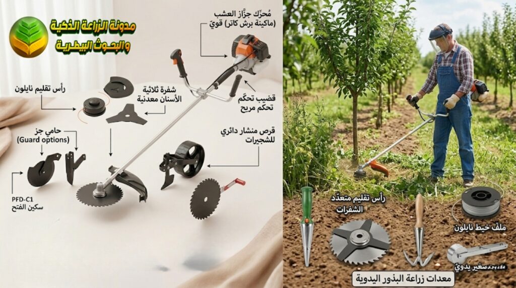 الآلات وماكينة جز العشب الزراعية