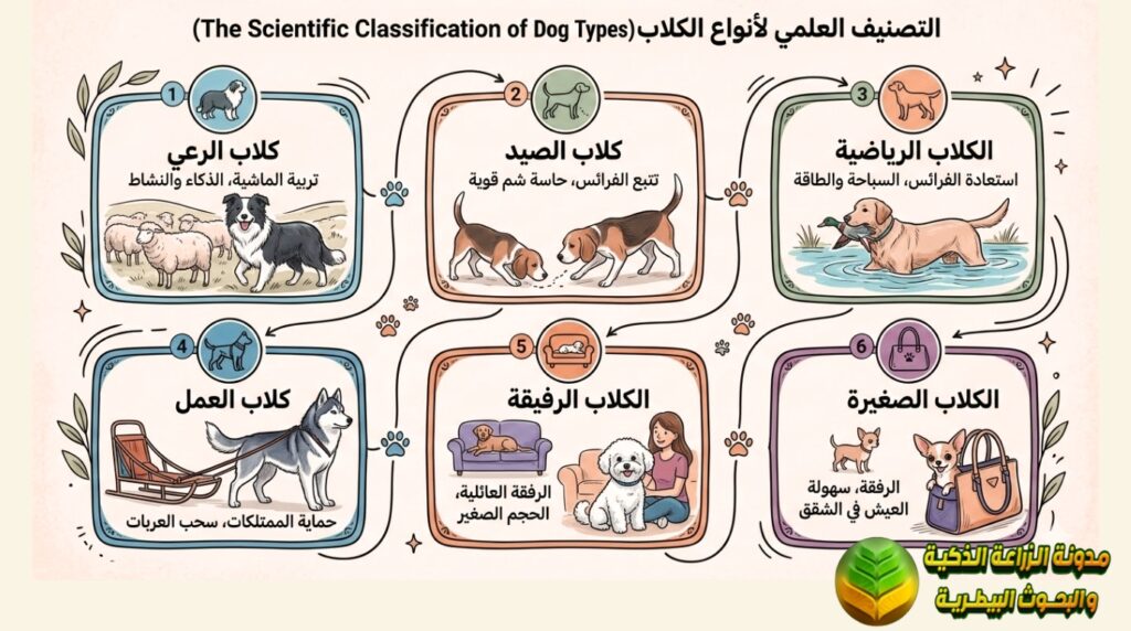 التصنيف العلمي لأنواع الكلاب