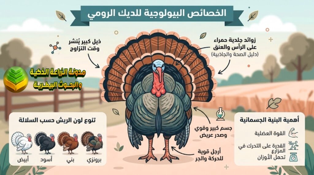 الخصائص البيولوجية للديك الرومي