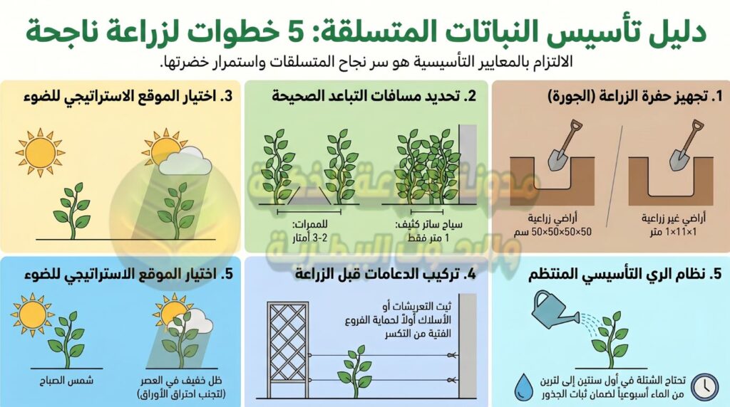 التأسيس الزراعي للمتسلقات