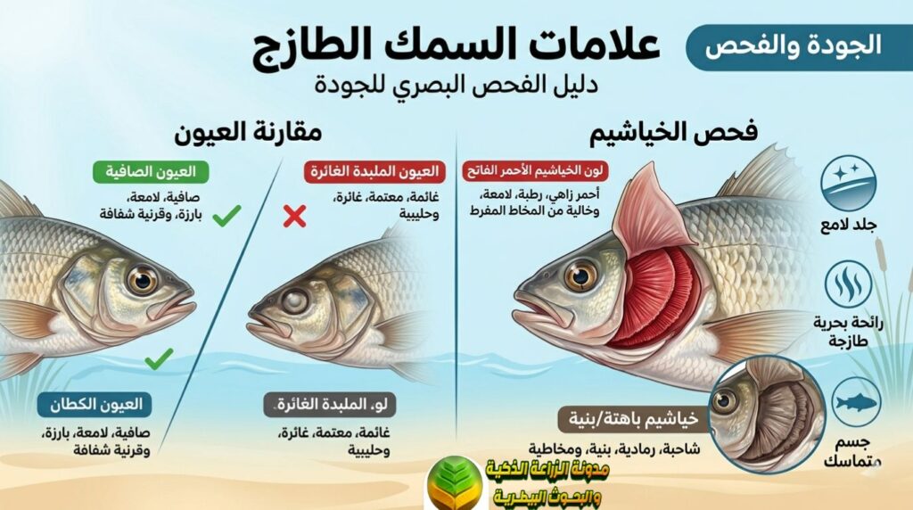 علامات السمك الطازج