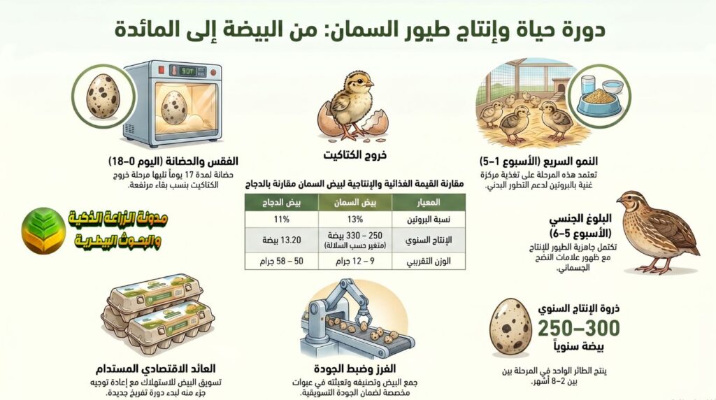 تربية السمان لإنتاج البيض