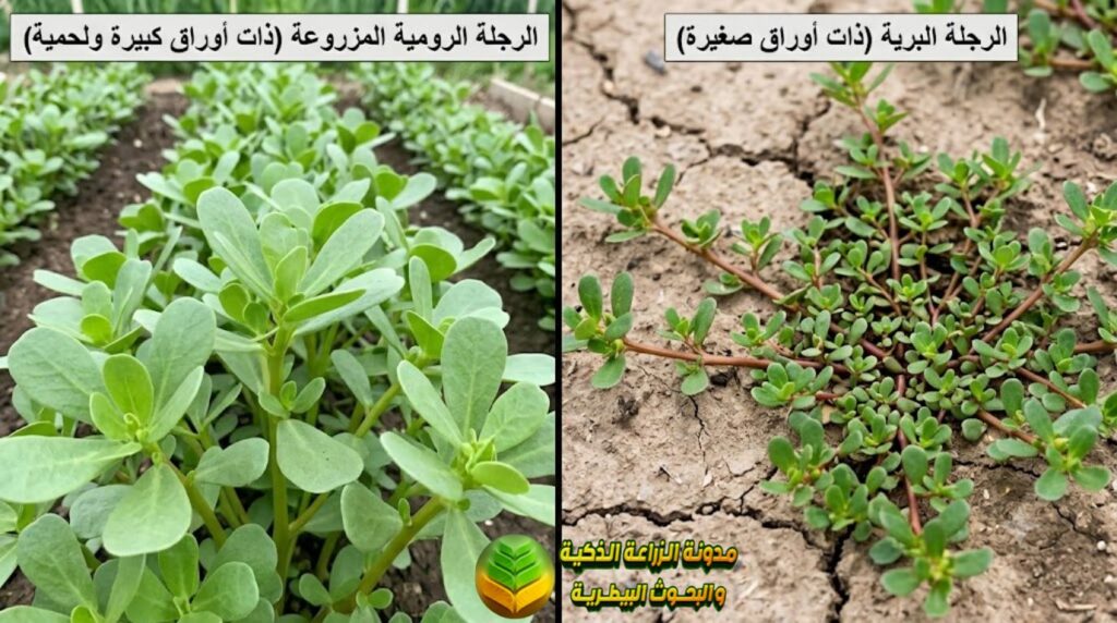 الفرق بين الرجلة البرية والرجلة المزروعة