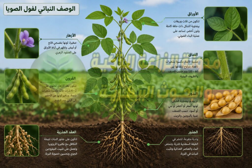 الوصف النباتي لفول الصويا