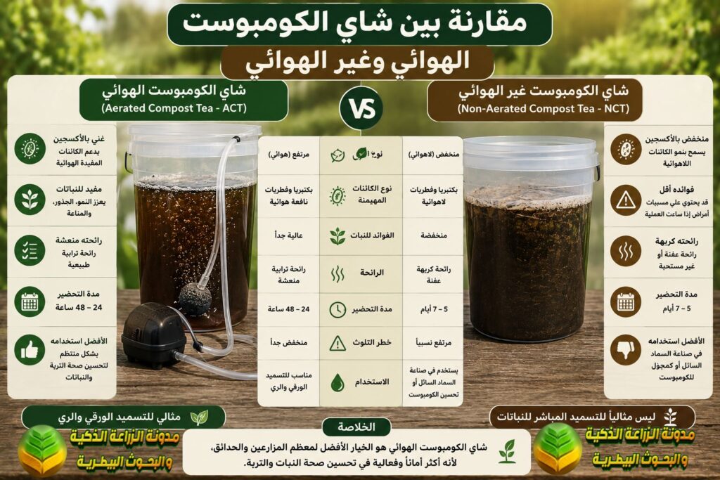 أنواع شاي الكومبوست