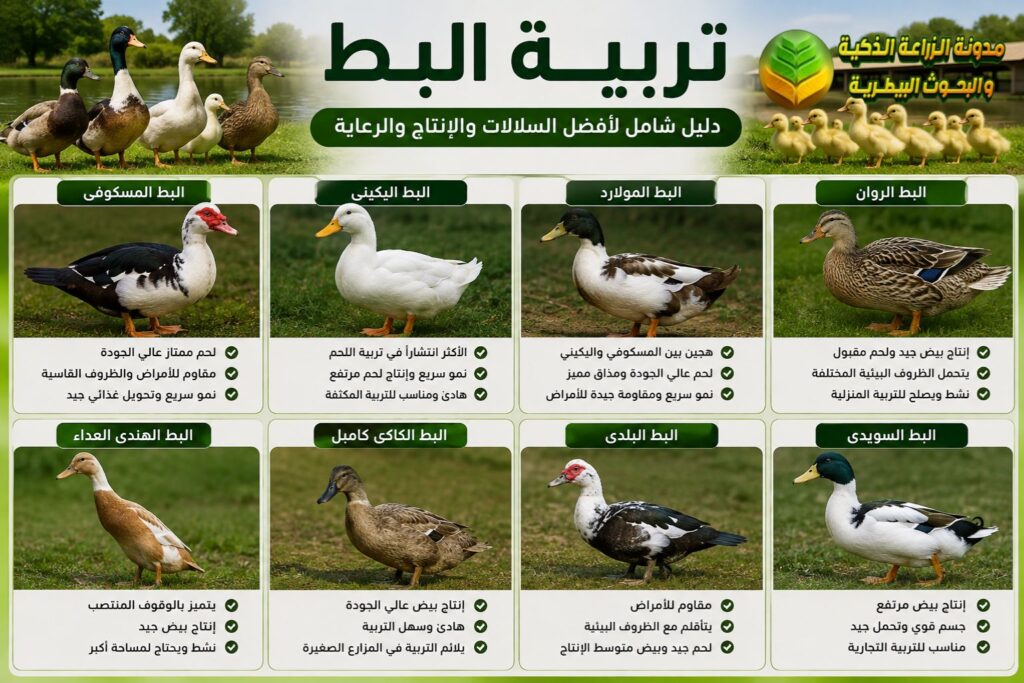 أشهر سلالات البط