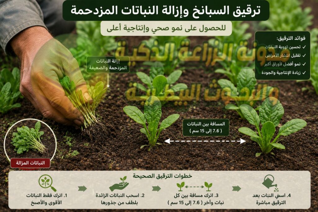 ترقيق نباتات السبانخ