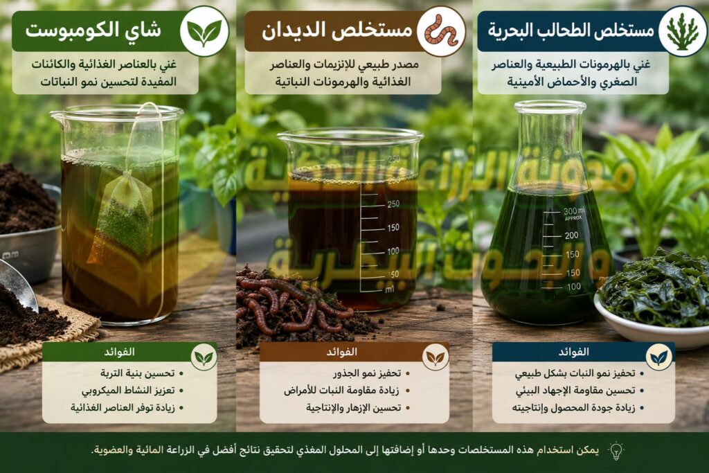 انواع محاليل لزراعة المائية
