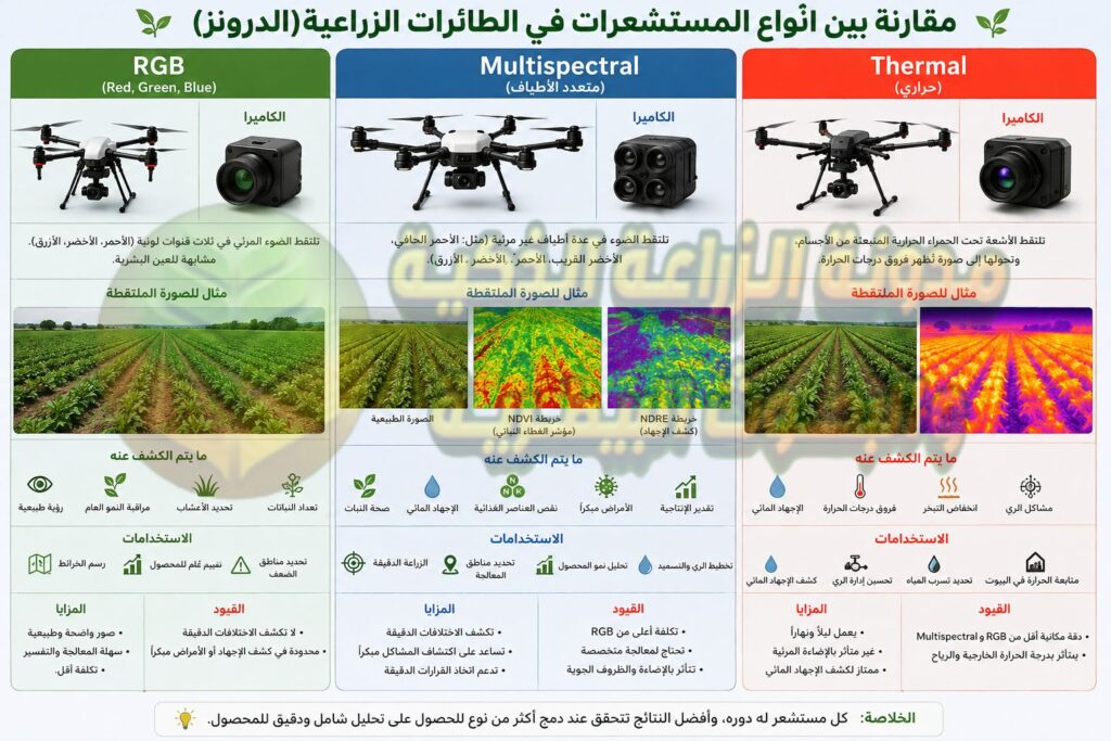 مقارنة المستشعرات الزراعية
