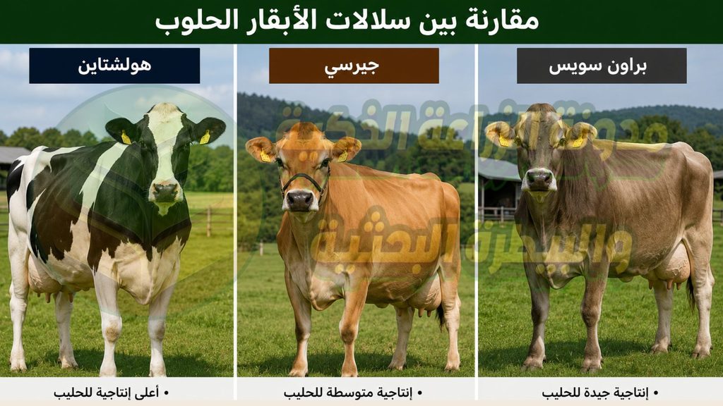 أشهر سلالات أنواع الأبقار الحلوب