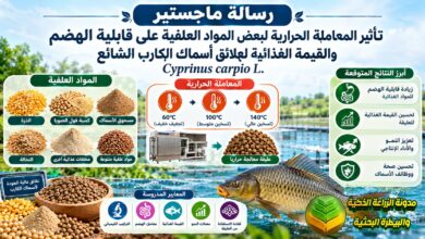 تأثير المعاملة حرارية المواد العلفية في القيمة الغذائية وقابلية الهضم لعلائق الكارب الشائع