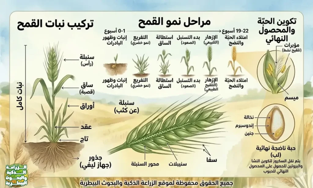 ما هو نبات القمح وما هي خصائصه النباتية؟